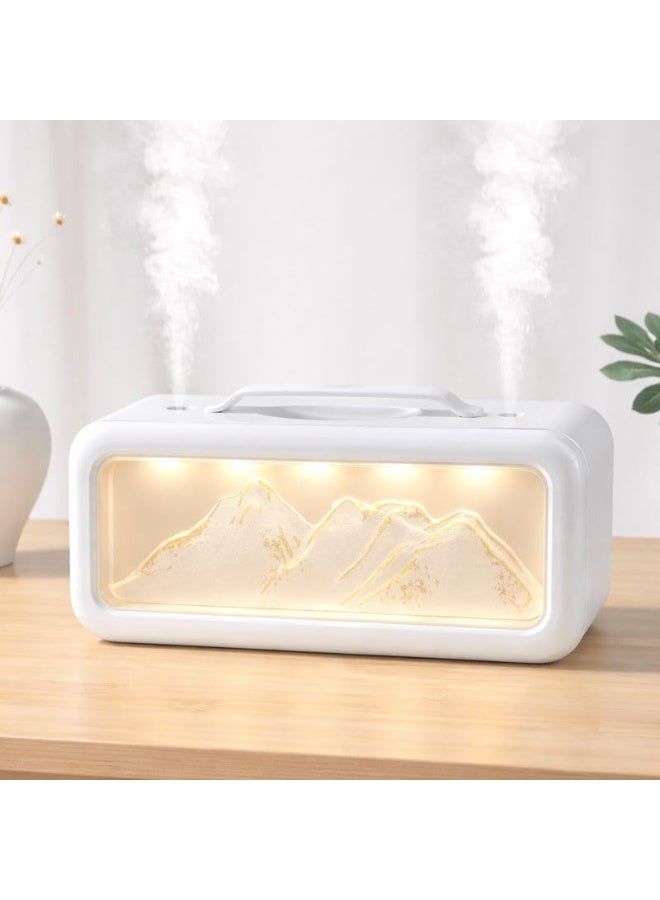 Humidifiers for Bedroom, 600ml Cool Mist Humidifier with Night Light, 23dB Quiet Operation, Mini Baby Humidifier,for Bedroom, Nursery, Office, Plants (White) - Image 3